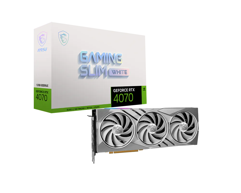 MSI GeForce RTX 4070 GAMING SLIM WHITE 12G